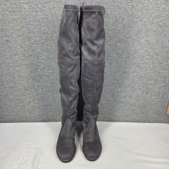 STUART WEITZMAN LOWLAND GRAY SUEDE OTK BOOTS SIZE 37 – RUSSELL & BROMLEY COLLAB - Picture 3 of 13